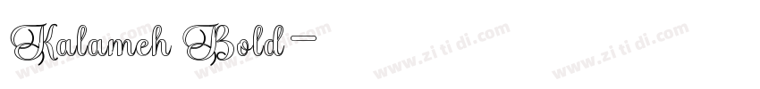 Kalameh Bold字体转换